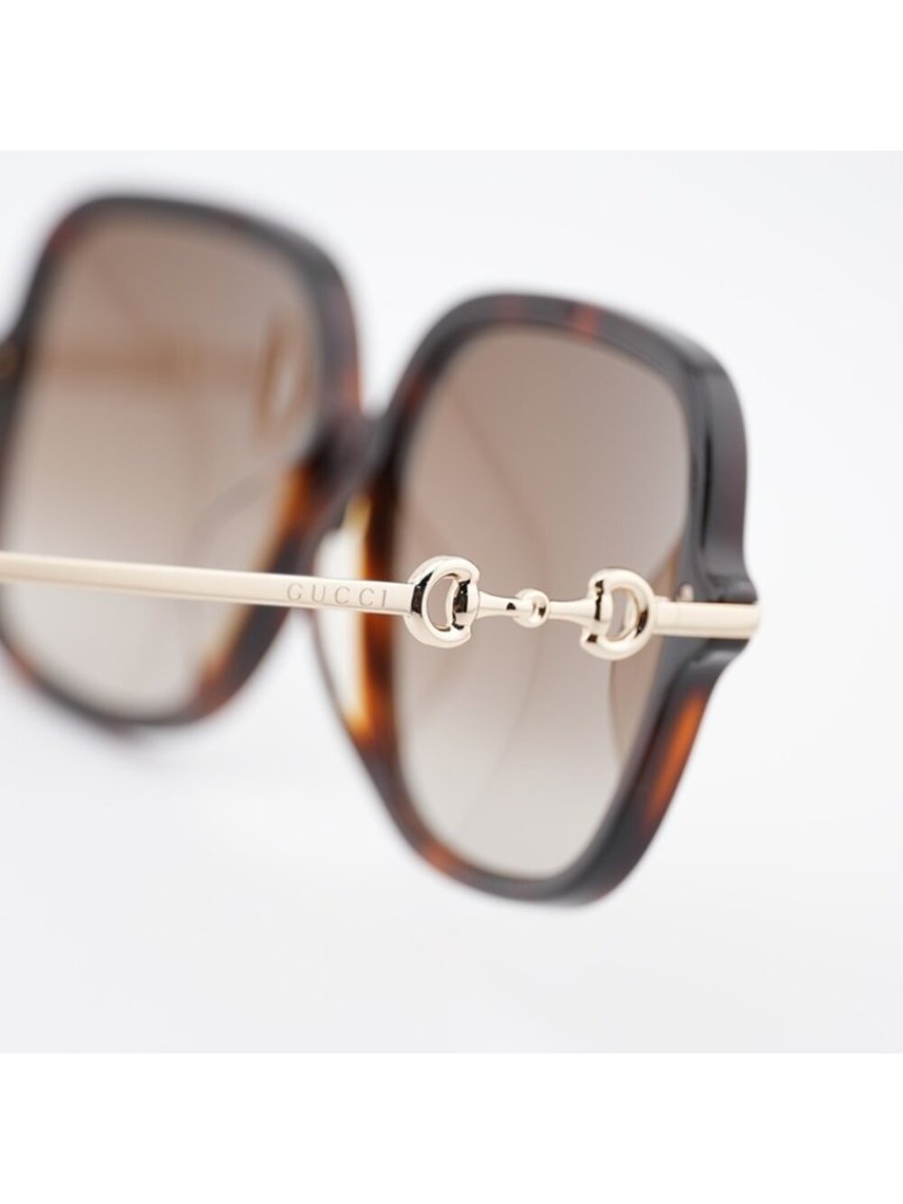 Gucci GG0884SA 002 Sunglasses Havana Square Frame, Brown Lenses - Picture 10 of 12